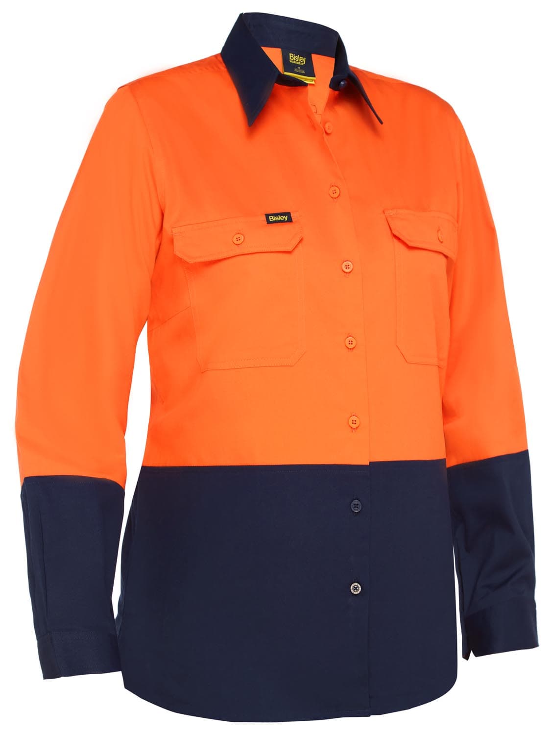 Bisley Women's Cool Lightweight Hi Vis Drill Shirt_11