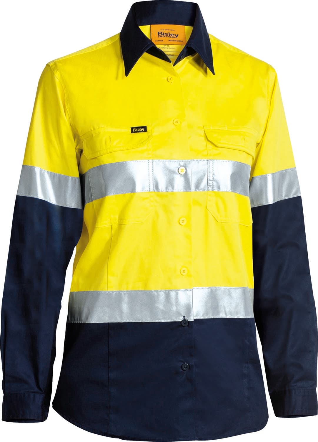Bisley Women's Taped Hi Vis Cool Lightweight Drill Shirt