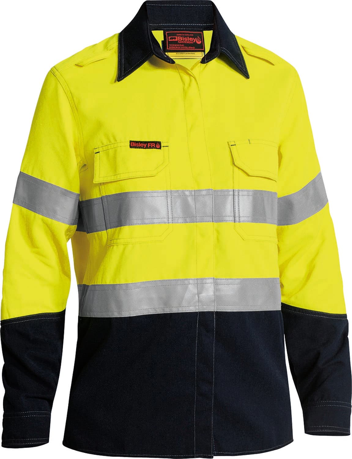 Bisley TenCate Tecasafe® Plus 580 Women's Taped Hi Vis Lightweight FR Vented Shirt