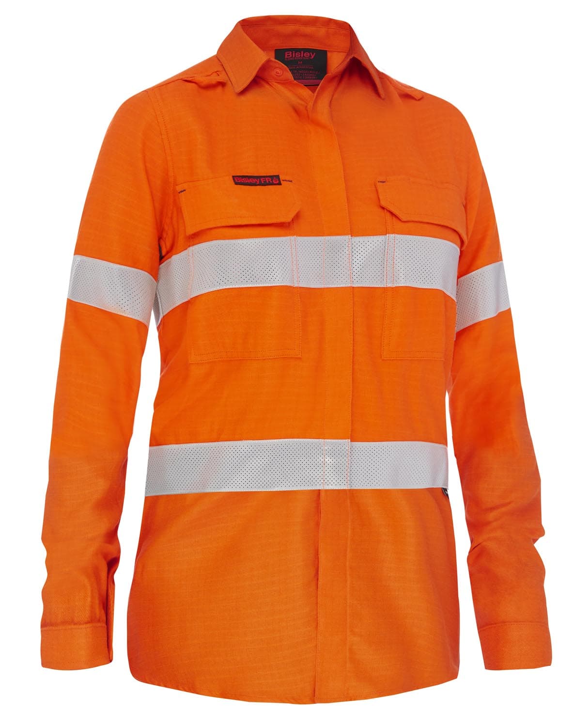 Bisley Apex 160 Women's Taped Hi Vis FR Ripstop Vented Shirt