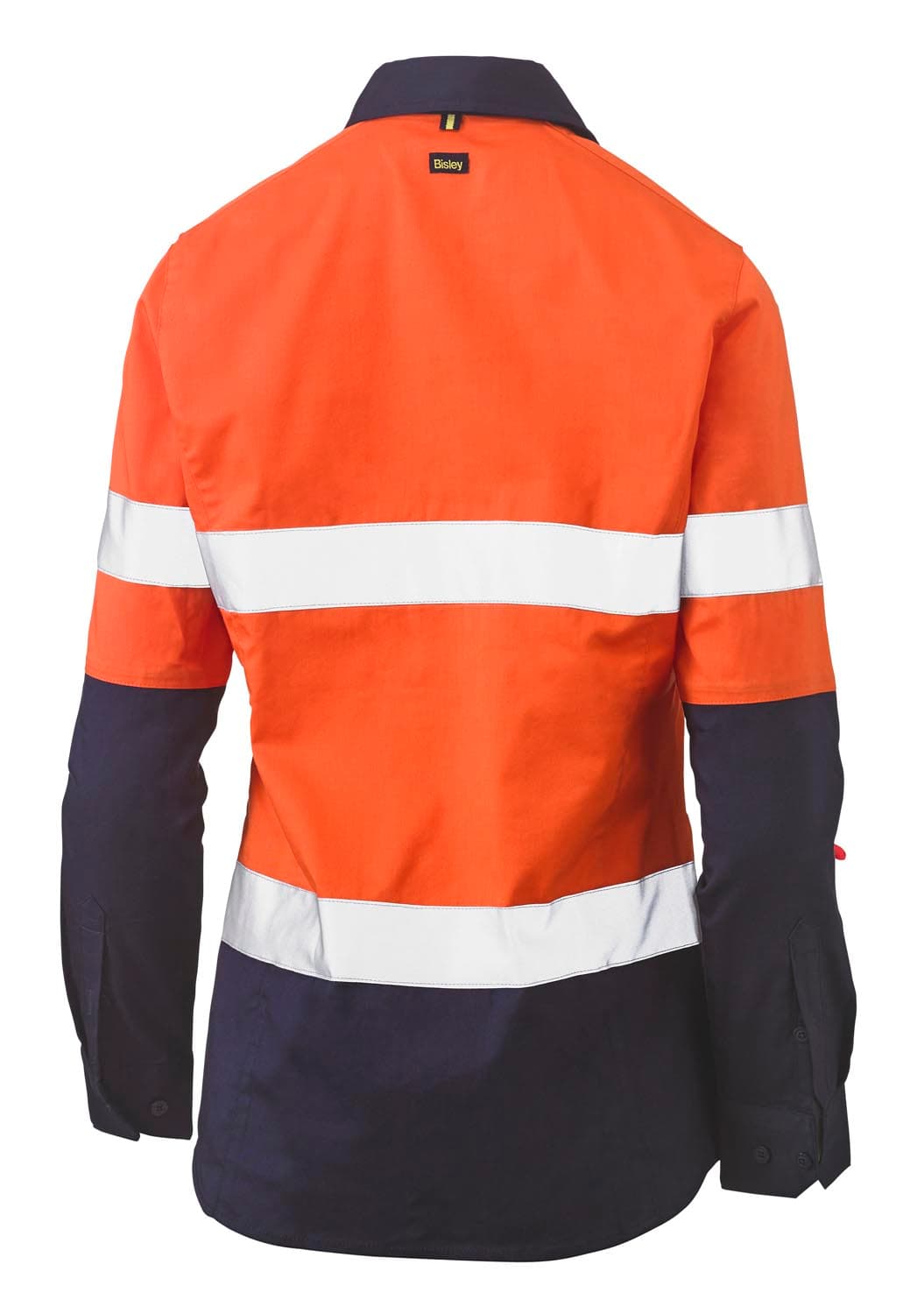 Bisley Womens Taped Hi Vis Stretch V-Neck Closed Front Shirt_6