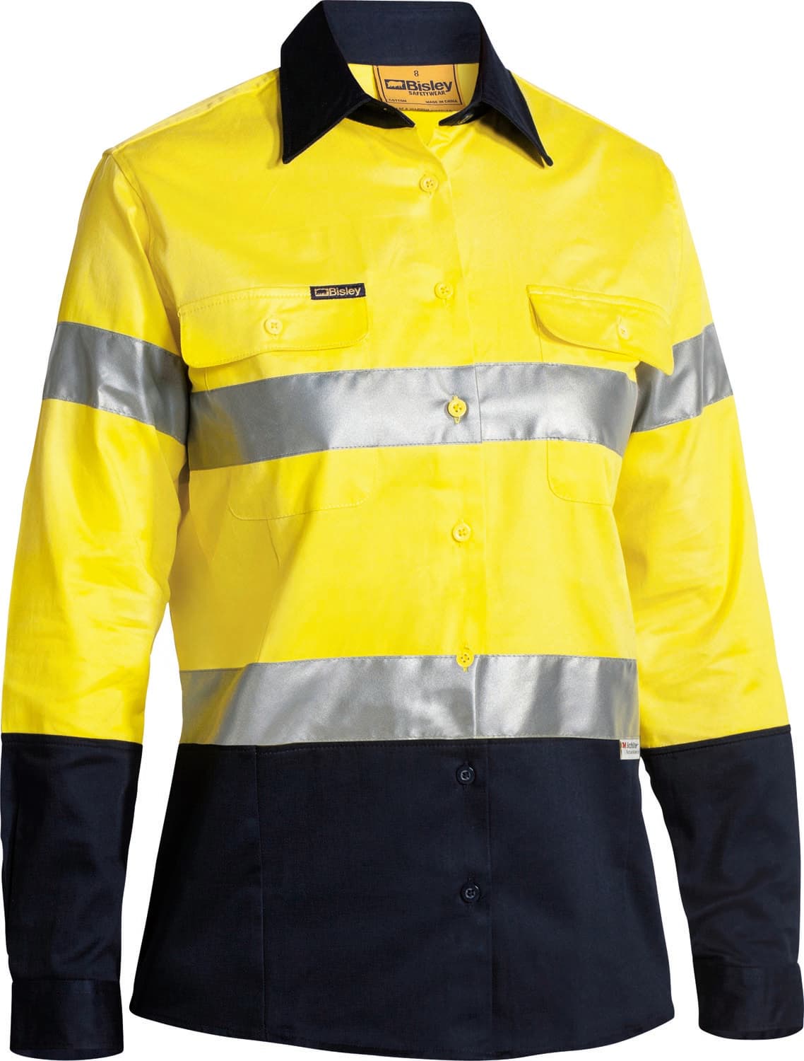 Bisley Women's Taped Hi Vis Drill Shirt_0