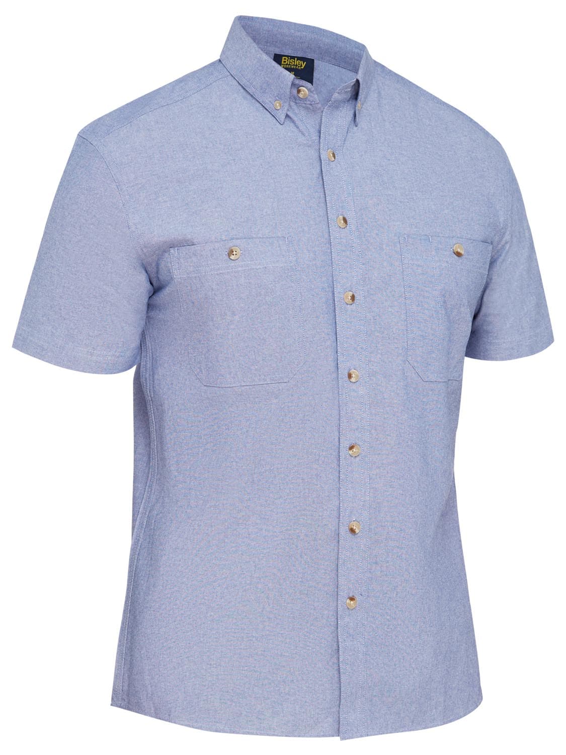 Bisley Mens Short Sleeve Chambray Shirt_0