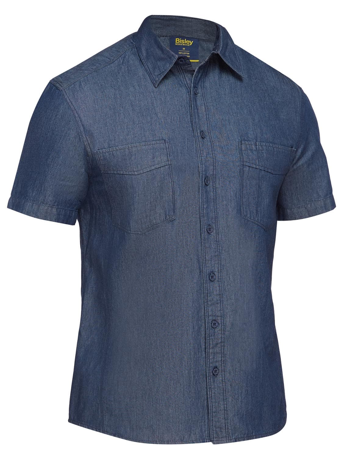 Bisley Mens Short Sleeve Denim Work Shirt