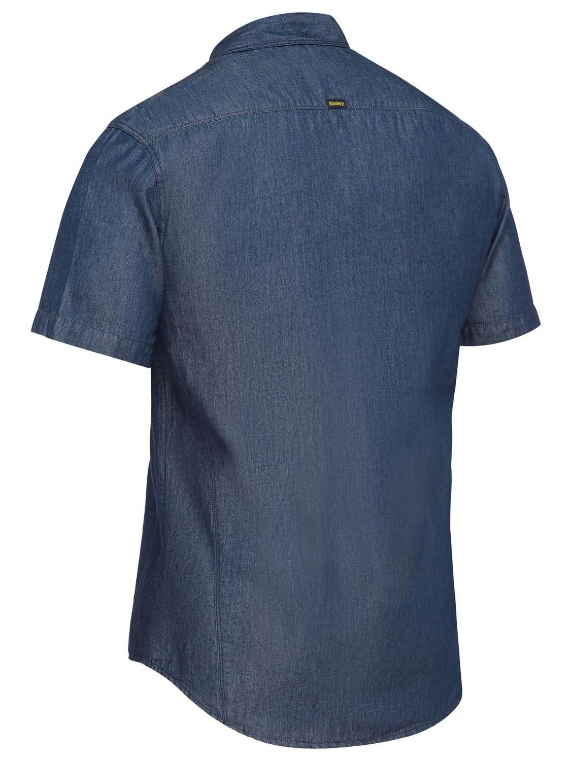 Bisley Mens Short Sleeve Denim Work Shirt_1