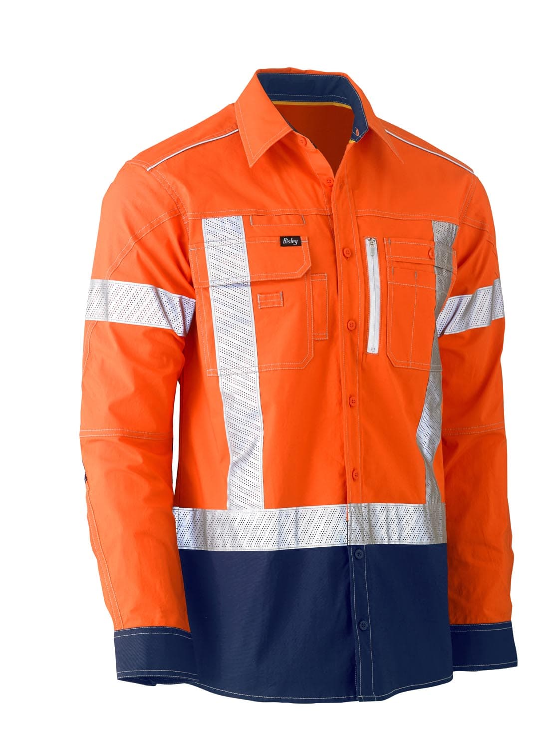 Bisley Flx & Move™ X Taped Hi Vis Utility Shirt_2