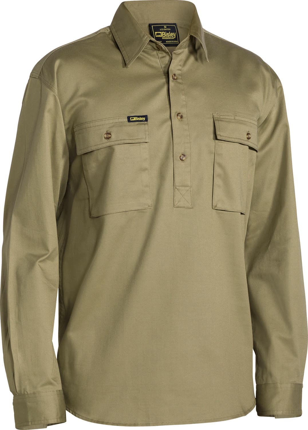 Bisley Closed Front Cotton Drill Shirt