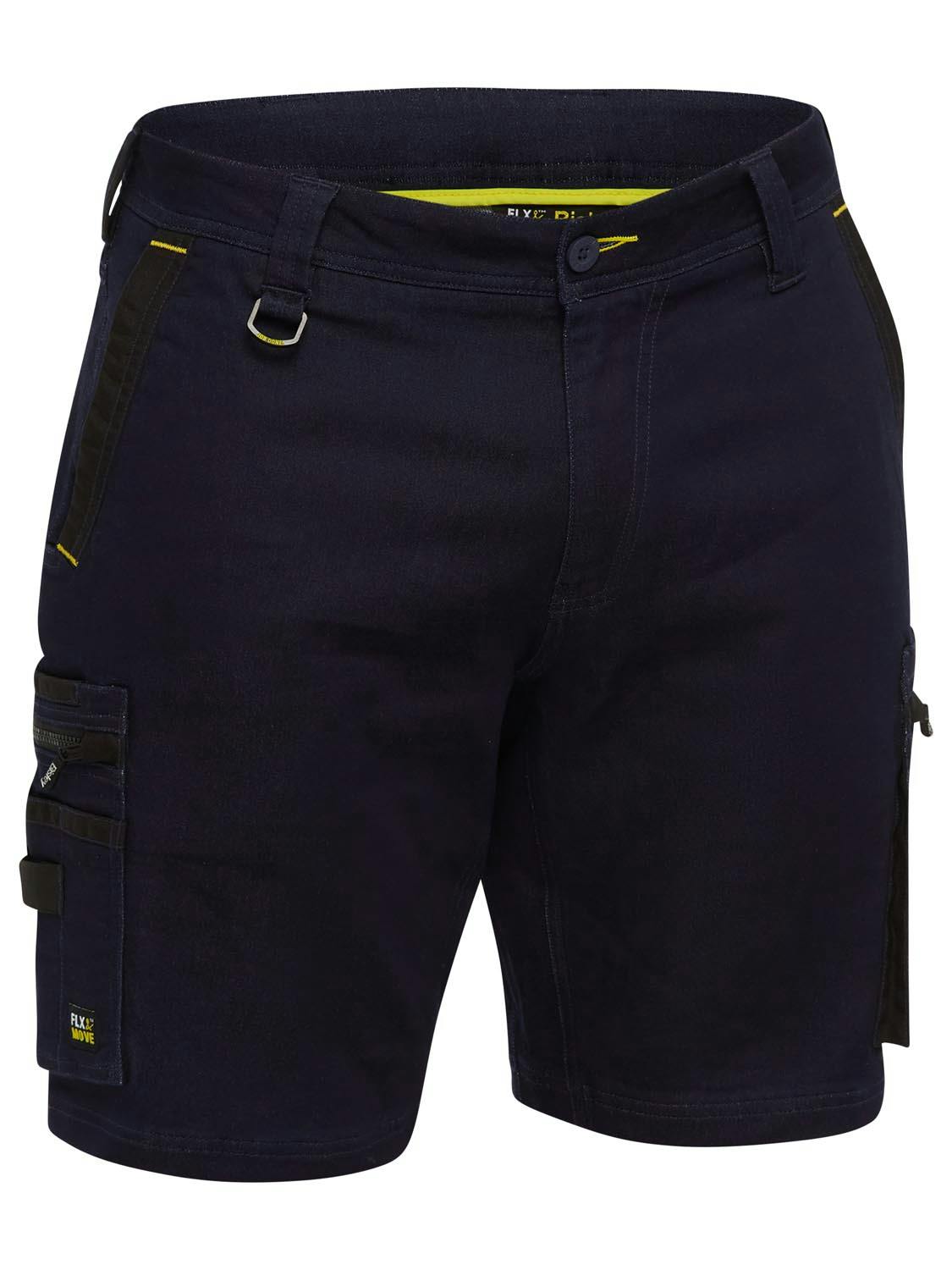 Bisley Flx and Move™ Stretch Denim Zip Cargo Shorts_4