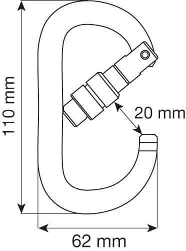 CAMP Oval XL Lock - Titanium