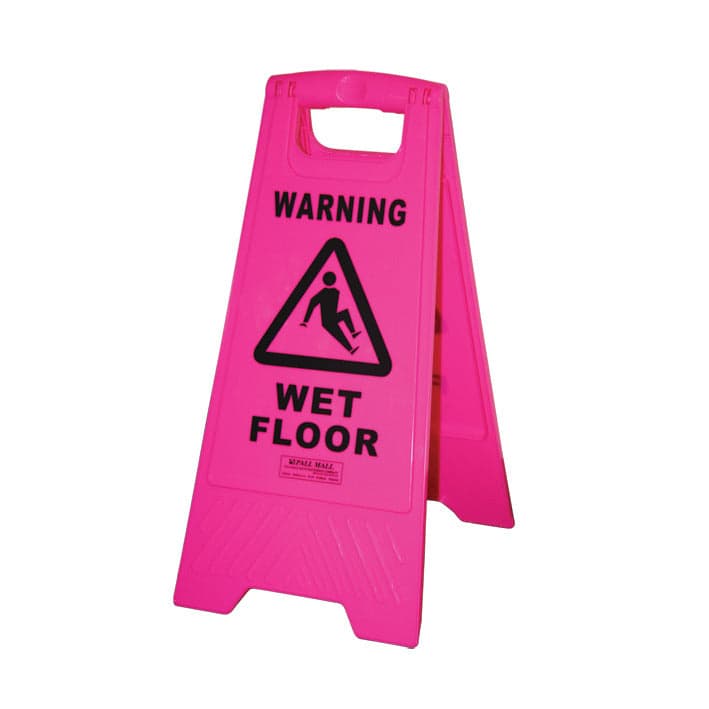 Edco Contractor A-Frame Sign WET FLOOR - Pink