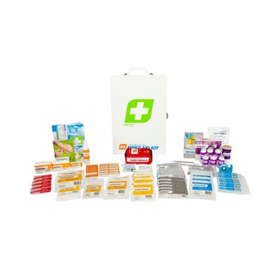 FastAid First Aid Kit, R2, Foodmax Blues Kit, Metal Wall Mount