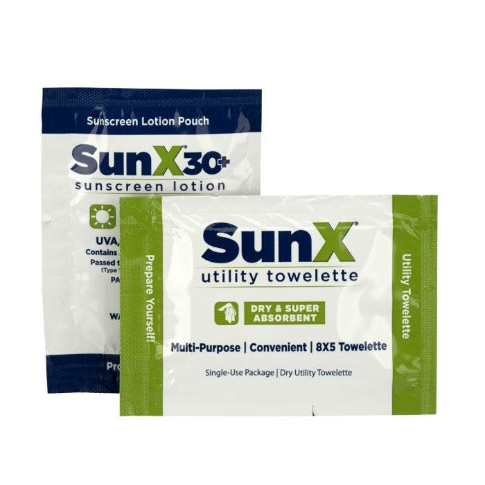 First Aid Only SunX30 Lotion and Wipe Combo Pack, 300/box