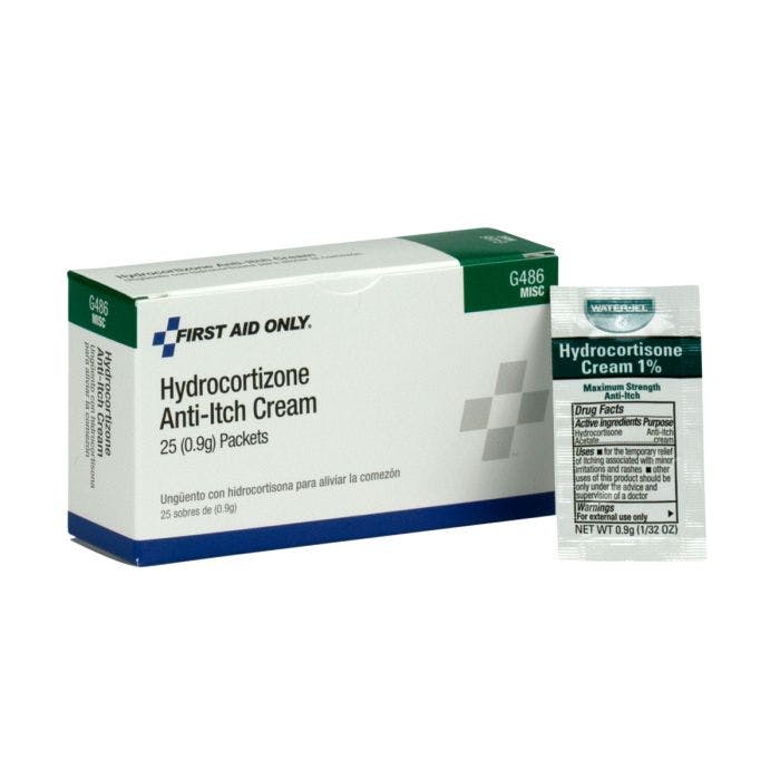 First Aid Only Hydrocortisone Cream, 25/box
