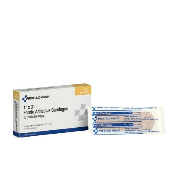 First Aid Only 1"x3" Fabric Bandages, 16/box_1