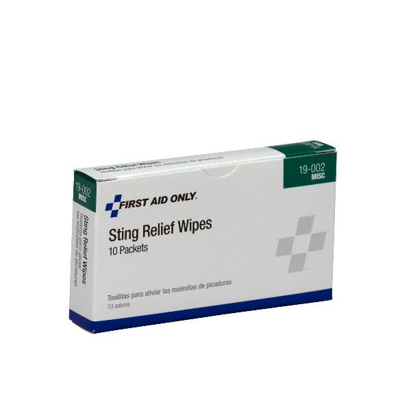 First Aid Only Sting Relief Wipes, 10/box_1