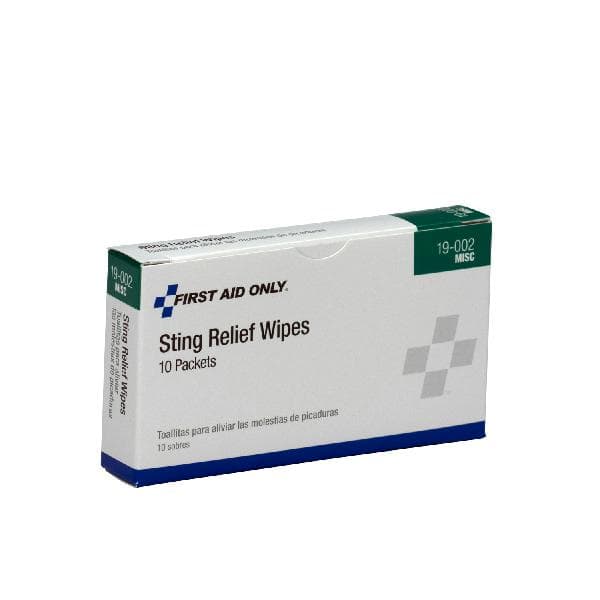 First Aid Only Sting Relief Wipes, 10/box_4