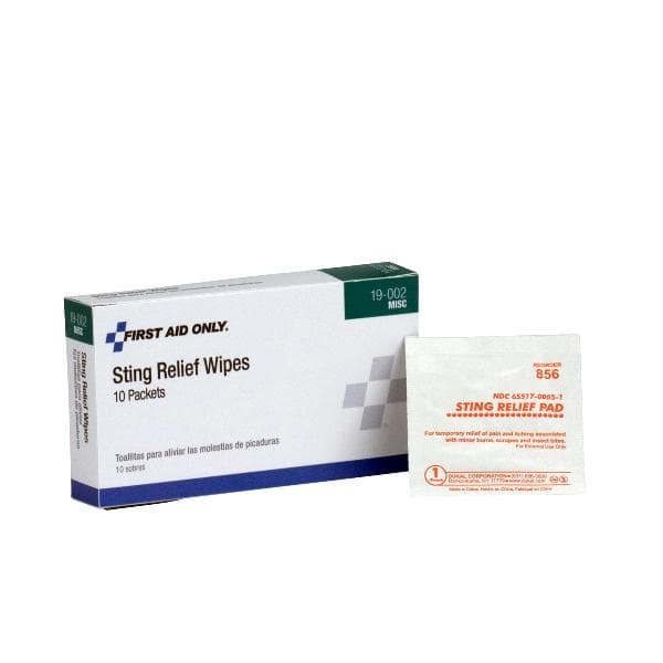 First Aid Only Sting Relief Wipes, 10/box_5
