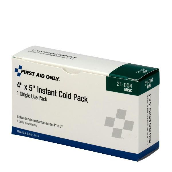 First Aid Only 4"x 5" Instant Cold Pack, 1/box 