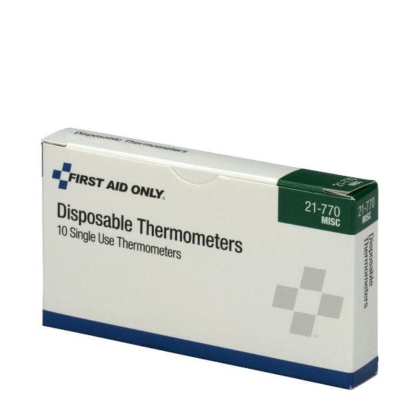 First Aid Only Disposable Thermometers, 10/box_0