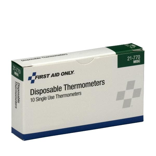First Aid Only Disposable Thermometers, 10/box_1