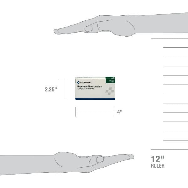 First Aid Only Disposable Thermometers, 10/box_3