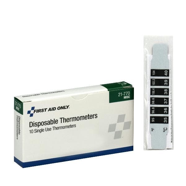 First Aid Only Disposable Thermometers, 10/box_4