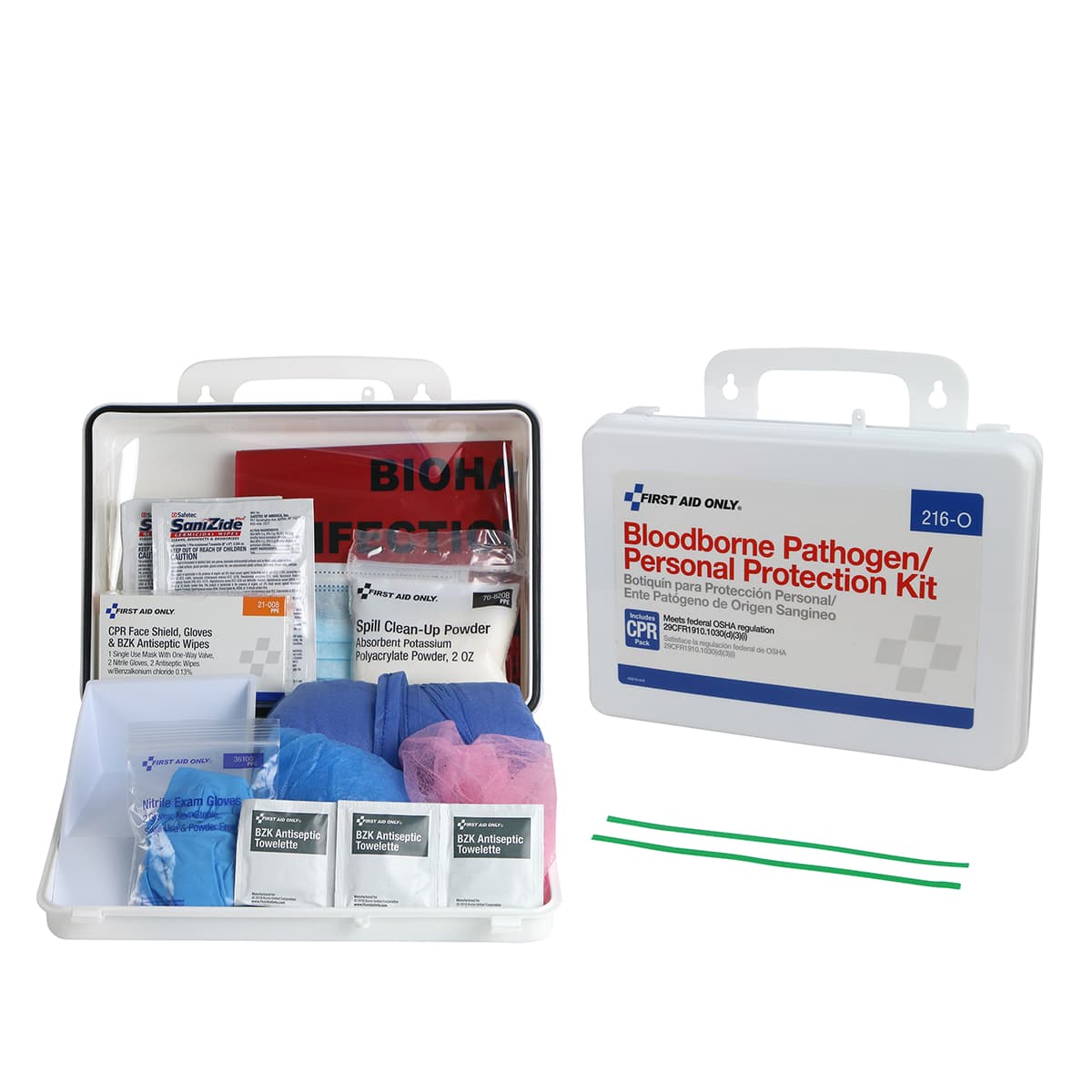 BBP Spill Clean Up Kit with CPR Pack, Plastic Case