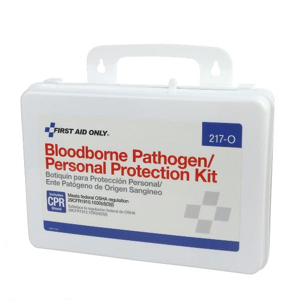 BBP Spill Clean Up Kit with CPR Microshield, Plastic Case