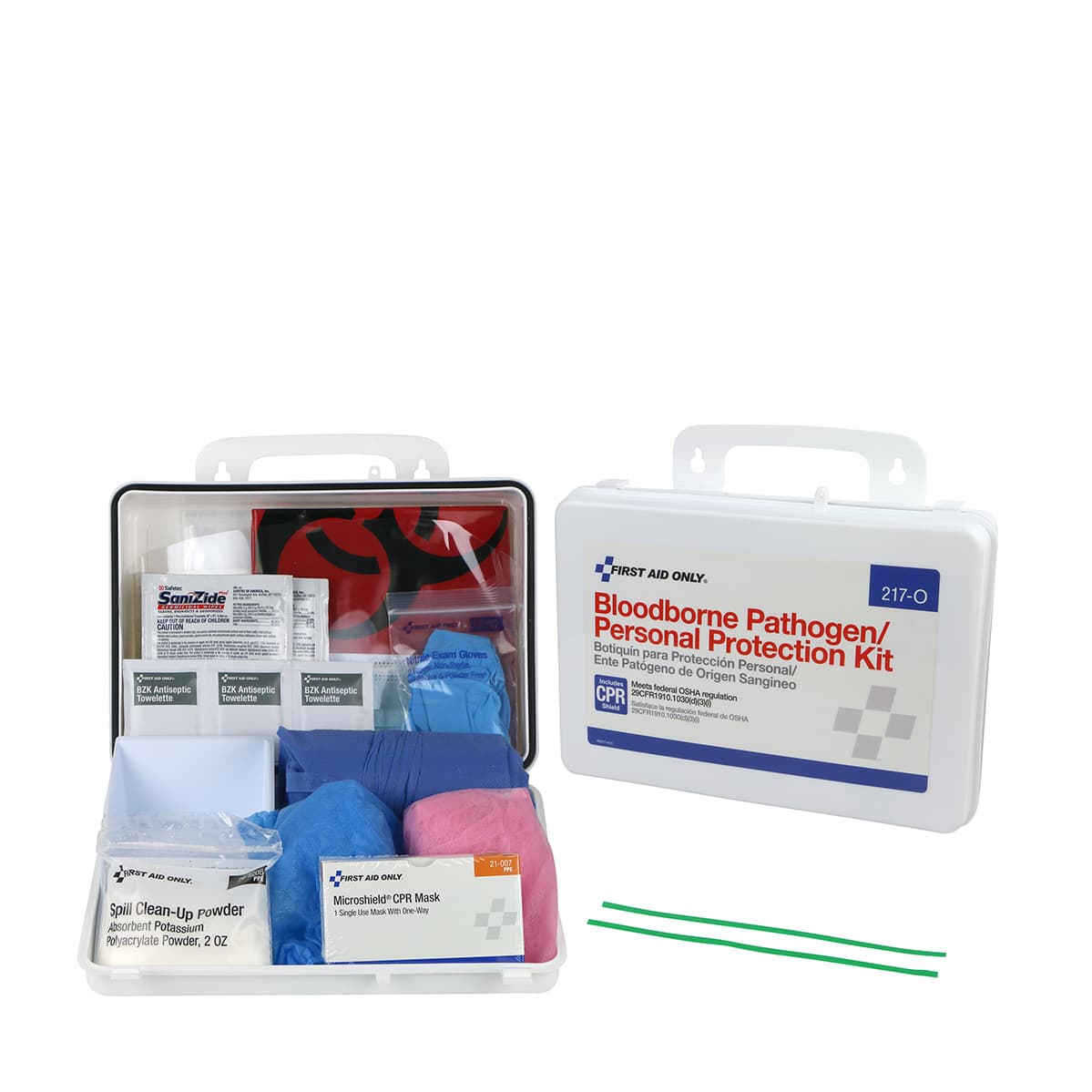 BBP Spill Clean Up Kit with CPR Microshield, Plastic Case