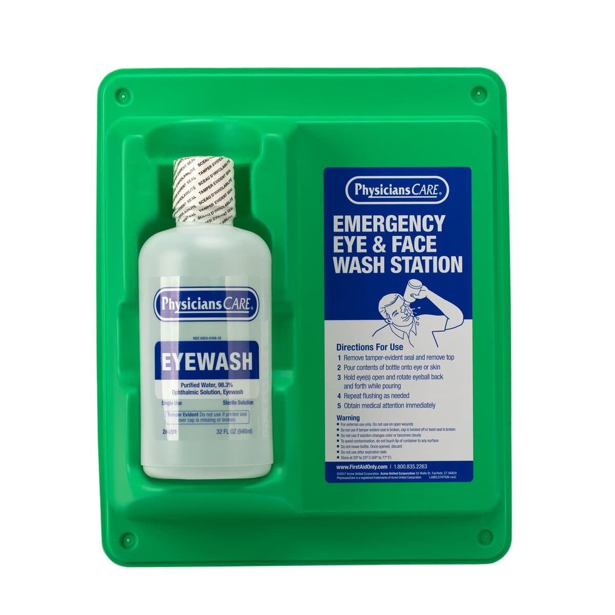First Aid Only Eyewash Bottle, Screw Cap, 32 oz.