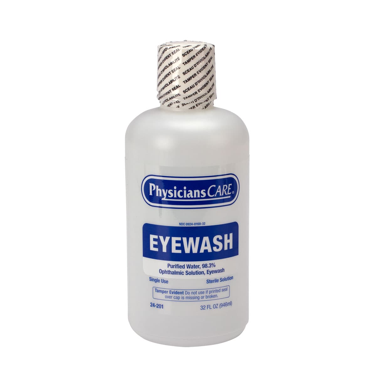 First Aid Only Eyewash Bottle, Screw Cap, 32 oz.