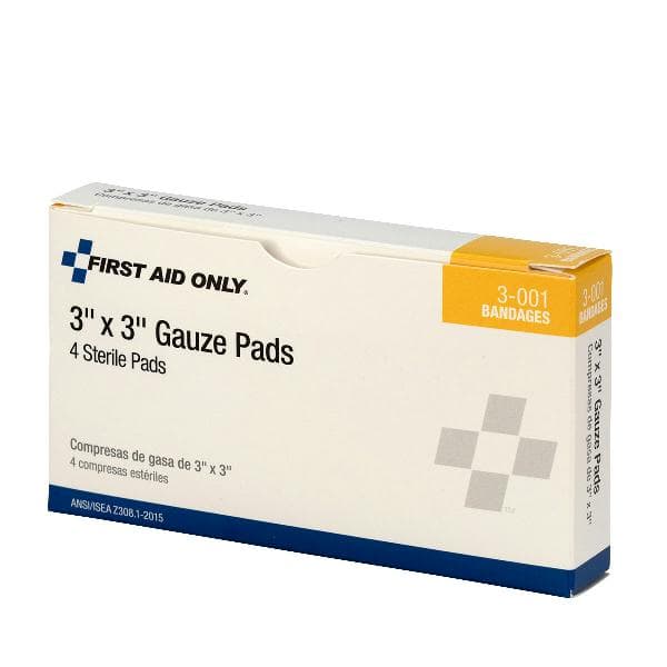 3"x3" Sterile Gauze Pads, 4/box