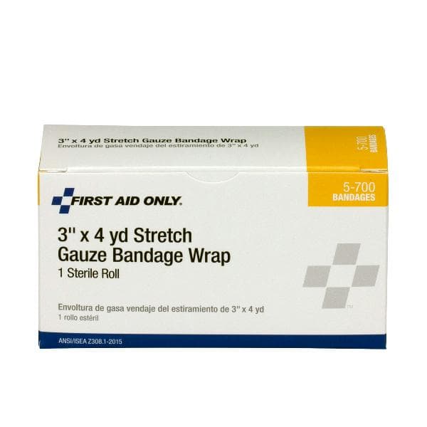 First Aid Only 3"x4 yd. Sterile Stretch Gauze, 1/box