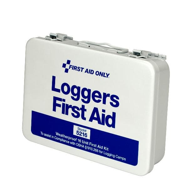 25 Person Loggers First Aid Kit, Metal Case, Custom Logo