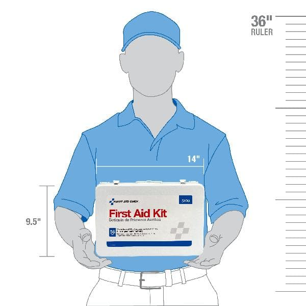 36 Unit First Aid Kit with BBP and CPR, Metal Case_3