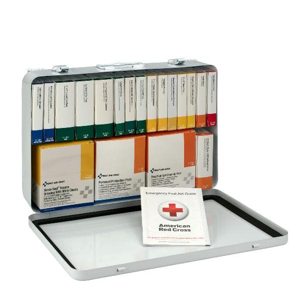 36 Unit First Aid Kit with BBP and CPR, Metal Case_4