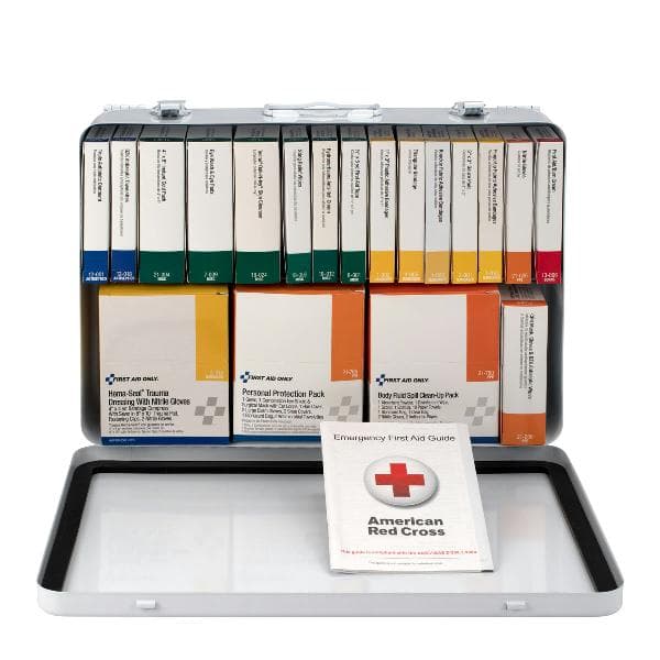 36 Unit First Aid Kit with BBP and CPR, Metal Case_5