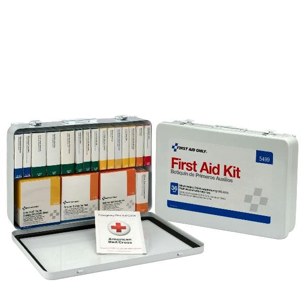 36 Unit First Aid Kit with BBP and CPR, Metal Case_6