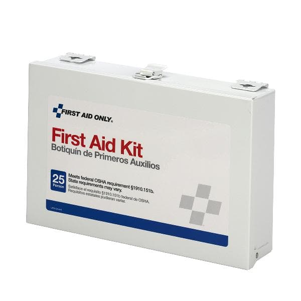 25 Person Contractor's First Aid Kit, Steel, Custom Logo