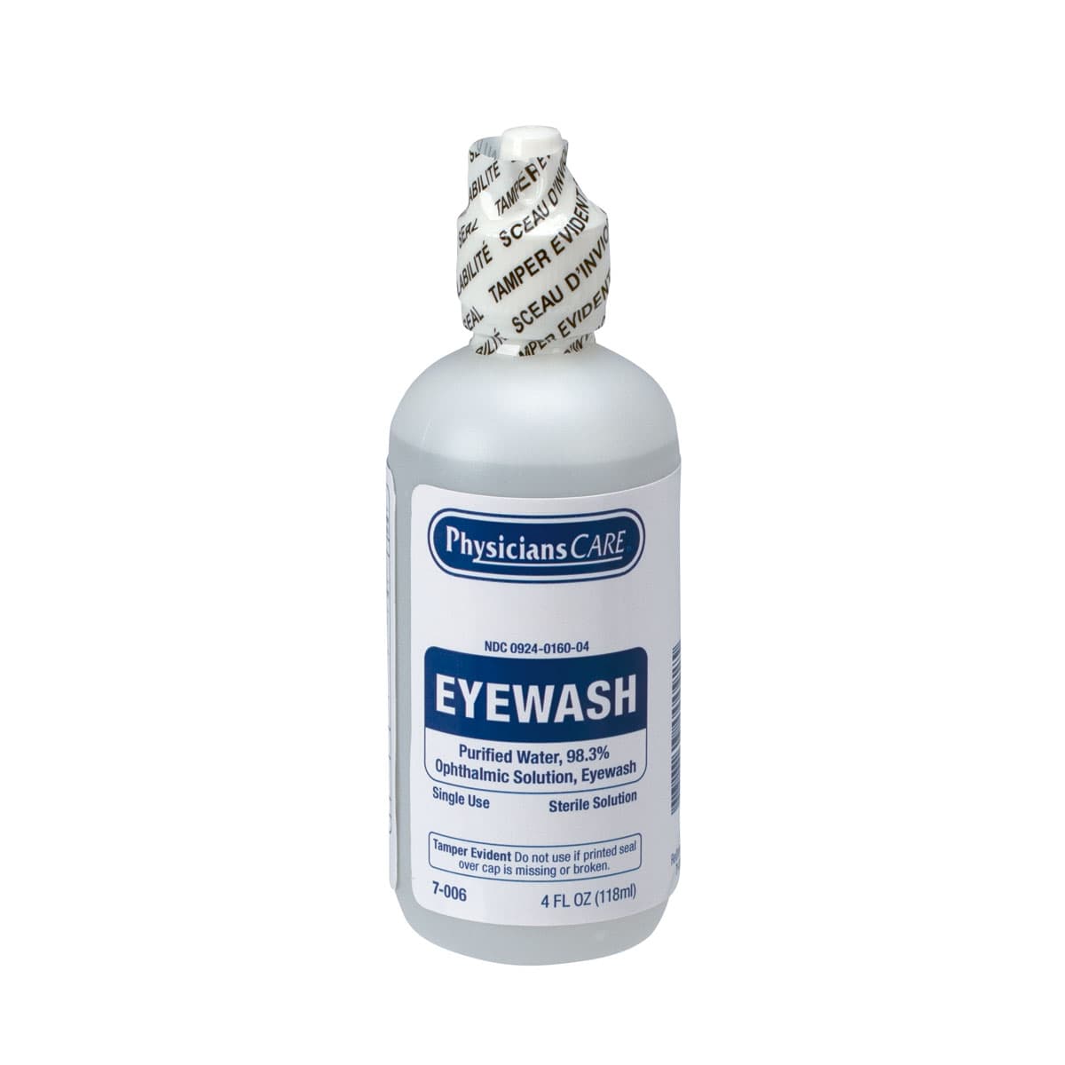 First Aid Only Eyewash Bottle, Screw Cap, 4 oz.