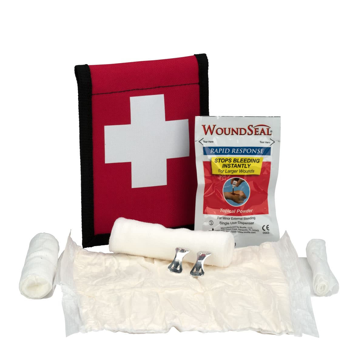 Climber's Bloodstopper with WoundSeal Kit, Fabric Pouch