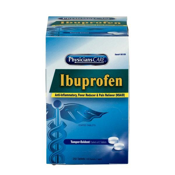 First Aid Only PhysiciansCare Ibuprofen, 125x2/box 