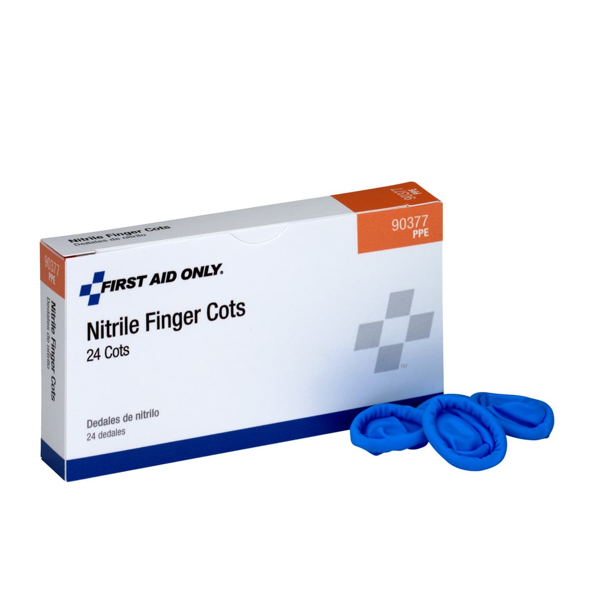 First Aid Only Nitrile Finger Cots, 24/box