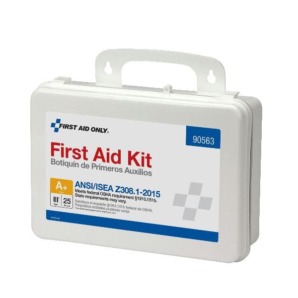 25 Person First Aid Kit, ANSI 2015 Class A+, Plastic Case , Custom Logo