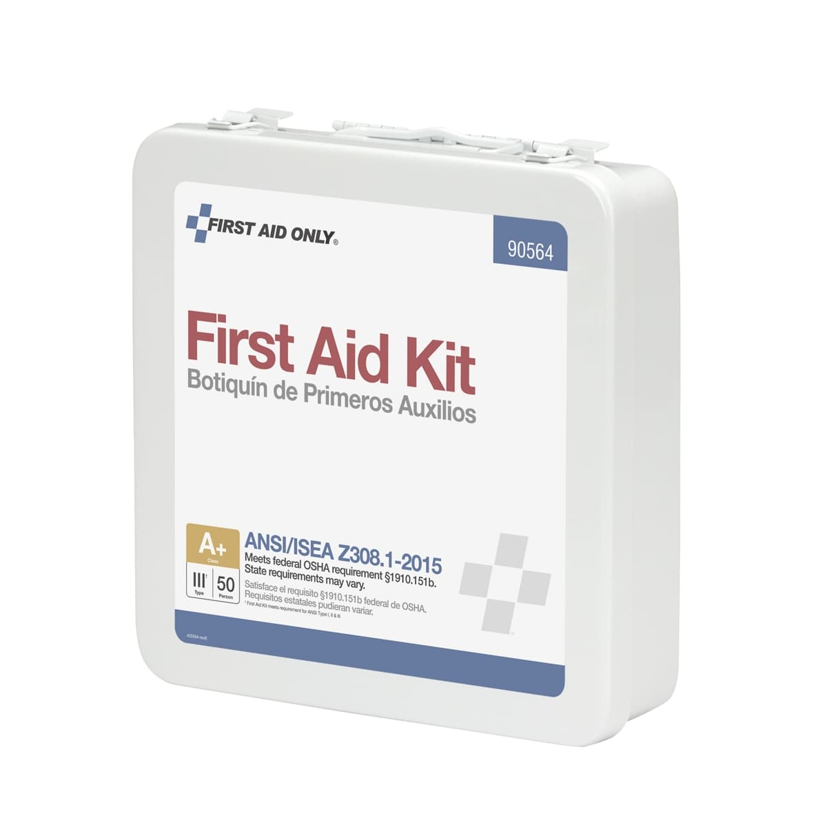 50 Person First Aid Kit, ANSI 2015 Class A+, Metal Case