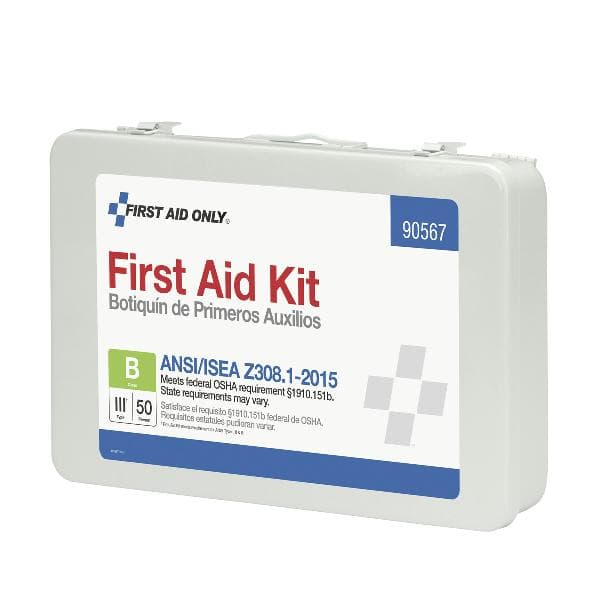 50 Person First Aid Kit, ANSI 2015 Class B, Metal Case, Custom Logo