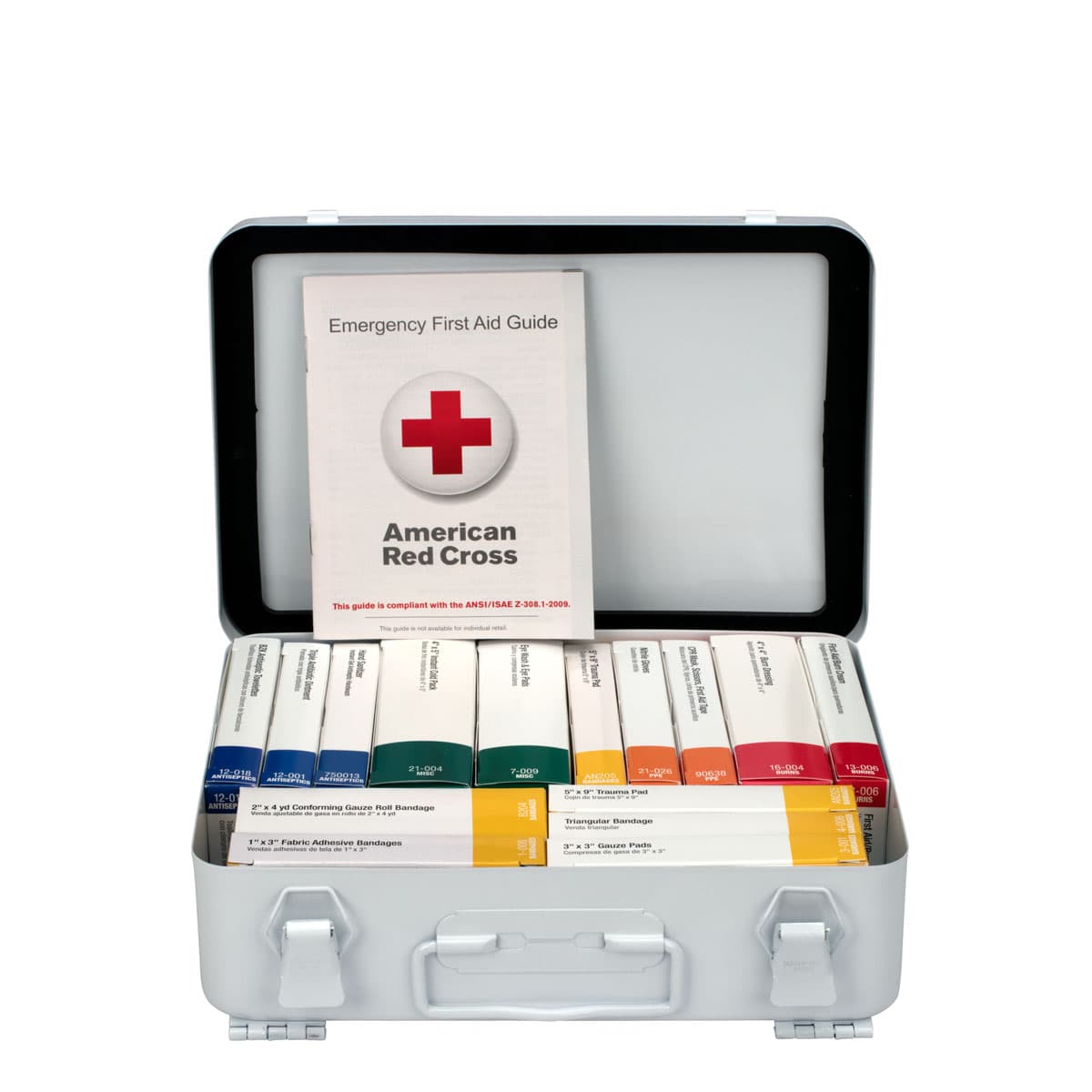 16 Unit First Aid Kit, ANSI 2015 Class A, Metal Case