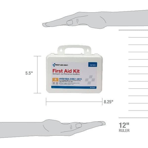 16 Unit First Aid Kit, ANSI 2015 Class A,  Plastic Case, Custom Logo_3