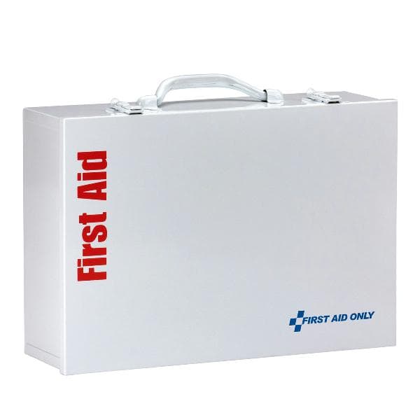 2 Shelf First Aid ANSI 2015 Class B+ Metal Cabinet, with Meds, Custom Logo_1