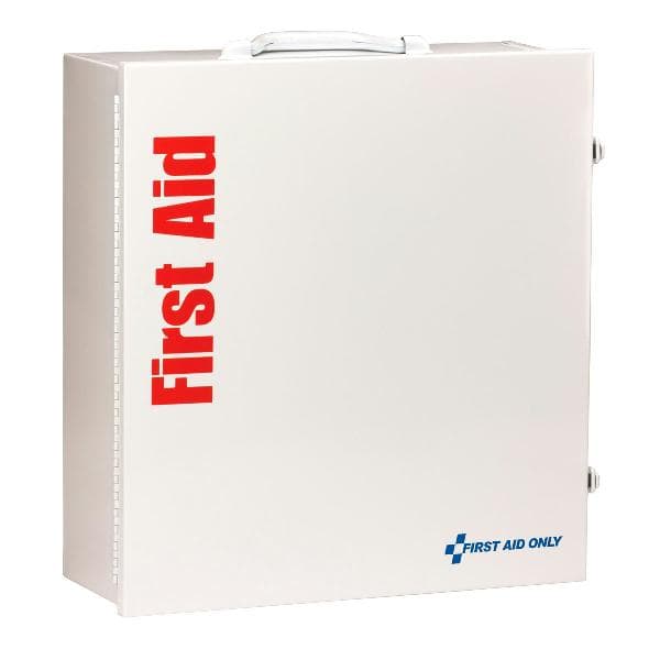 3 Shelf First Aid ANSI 2015 Class A+ Metal Cabinet, with Meds, Custom Logo